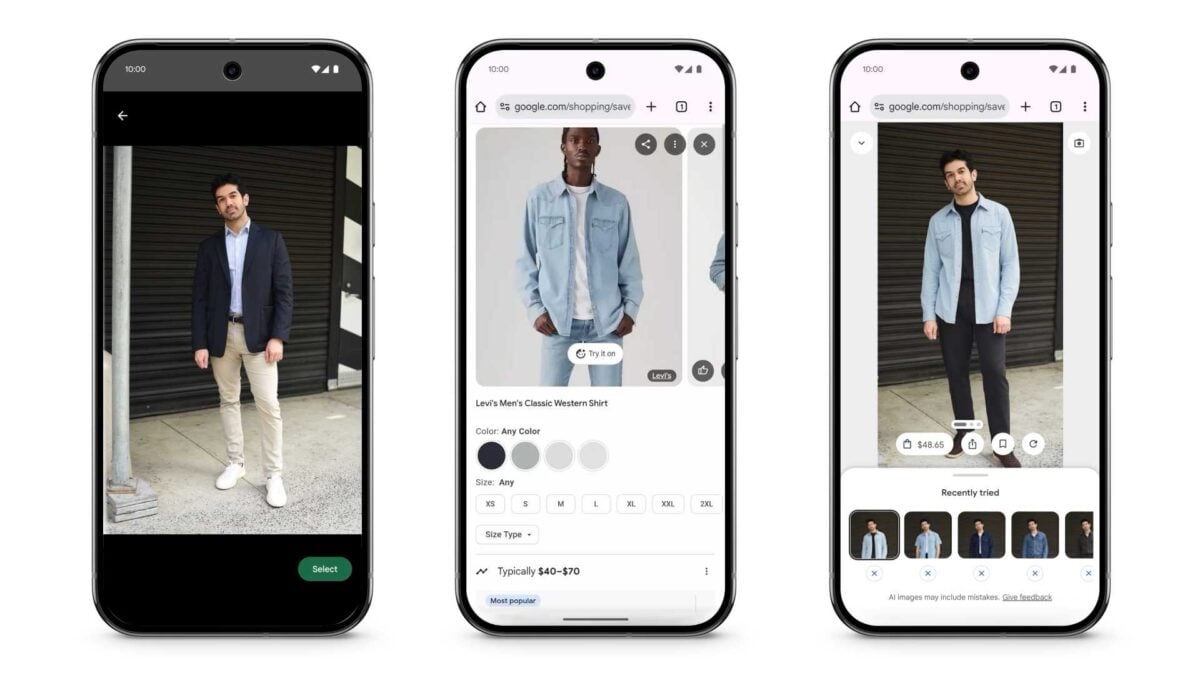 Google lança provador virtual, revolucionando a experiência de compra no e-commerce